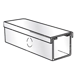 P2200 - Channel Steel Trunking Unistrut 50 x 50 x 3000mm 0.8mm - PG finish - Excl Cover/Lid - for Electrical Wiring Management