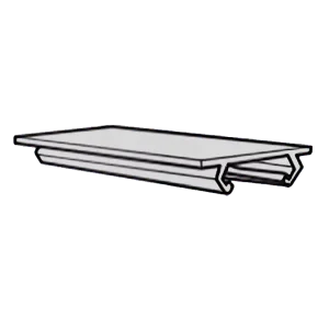 P8184 pvc grey Wiring Channel Strut 19 x 76 x 3000mm 0.5mm - PVC finish