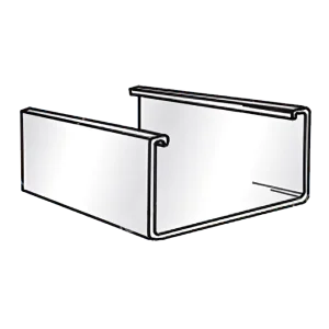 P9000 Wiring Channel Strut 76 x 127 x 3000mm 0.8mm - PG finish - for Electrical Wiring Management