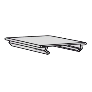 P9184 pvc grey Wiring Channel Strut 19 x 127 x 3000mm 0.5mm - PVC finish